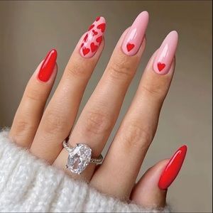 Valentine's Day Press-on Nails Trending! (Nail Glue Included!)